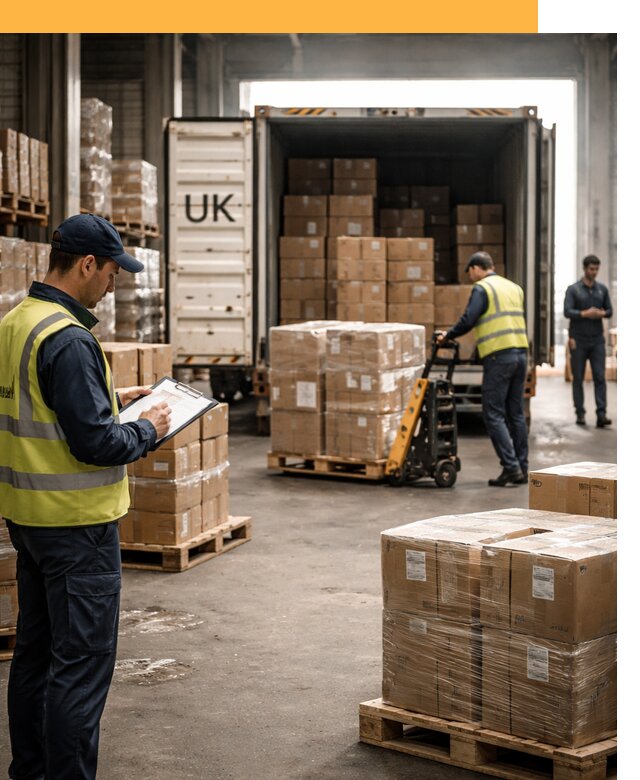 Доставка грузов из Великобритании с таможенным оформлением от 12889